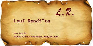 Lauf Renáta névjegykártya