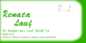 renata lauf business card